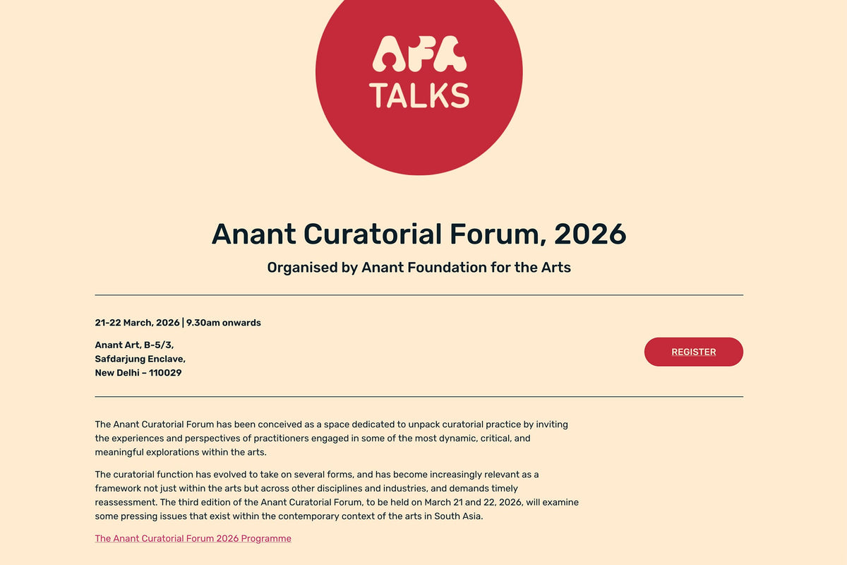 Anant Curatorial Forum, 2026